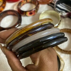 Glass Bracelets, 5pcs